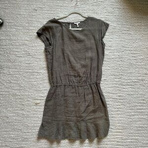 Joie Gray Sheath Mini Dress with Flutter Cap Sleeves